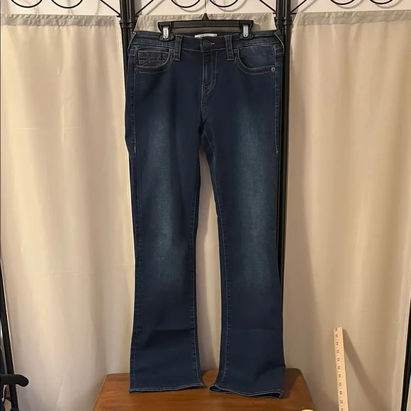 True Religion Blue Boot Cut Jeans with Lived-In Look - Picture 1 of 6